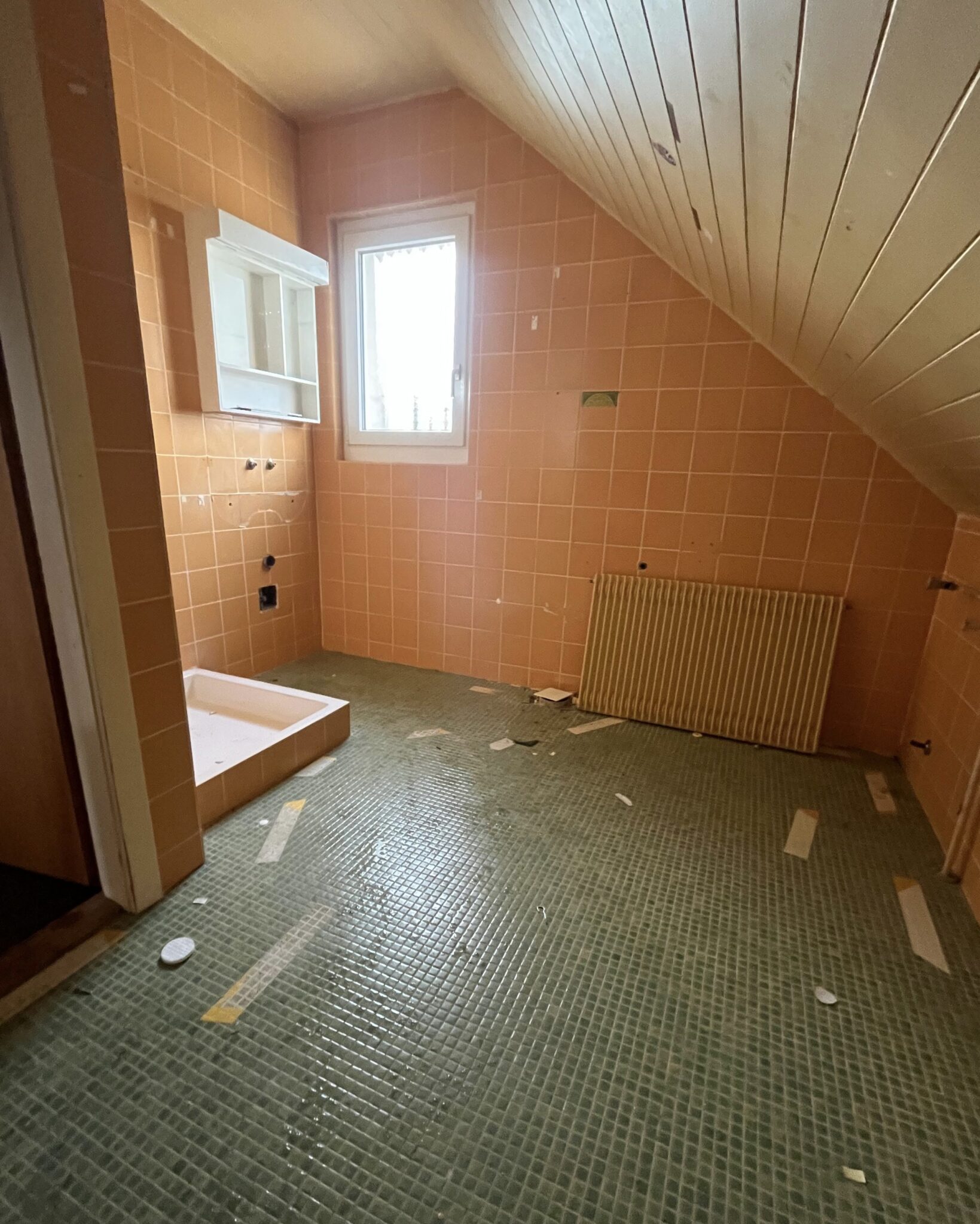 Villa à Froideville, salle de bain de l'étage avant rénovation